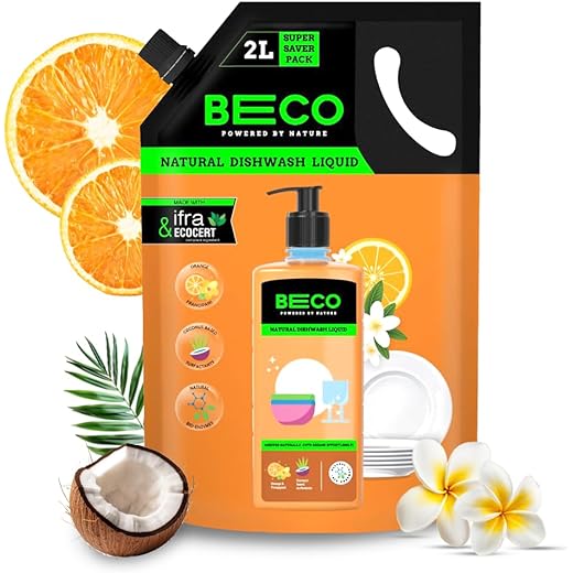 Beco Citrus Freshness Dish Liquid 2L - Eco-Friendly Tough on
