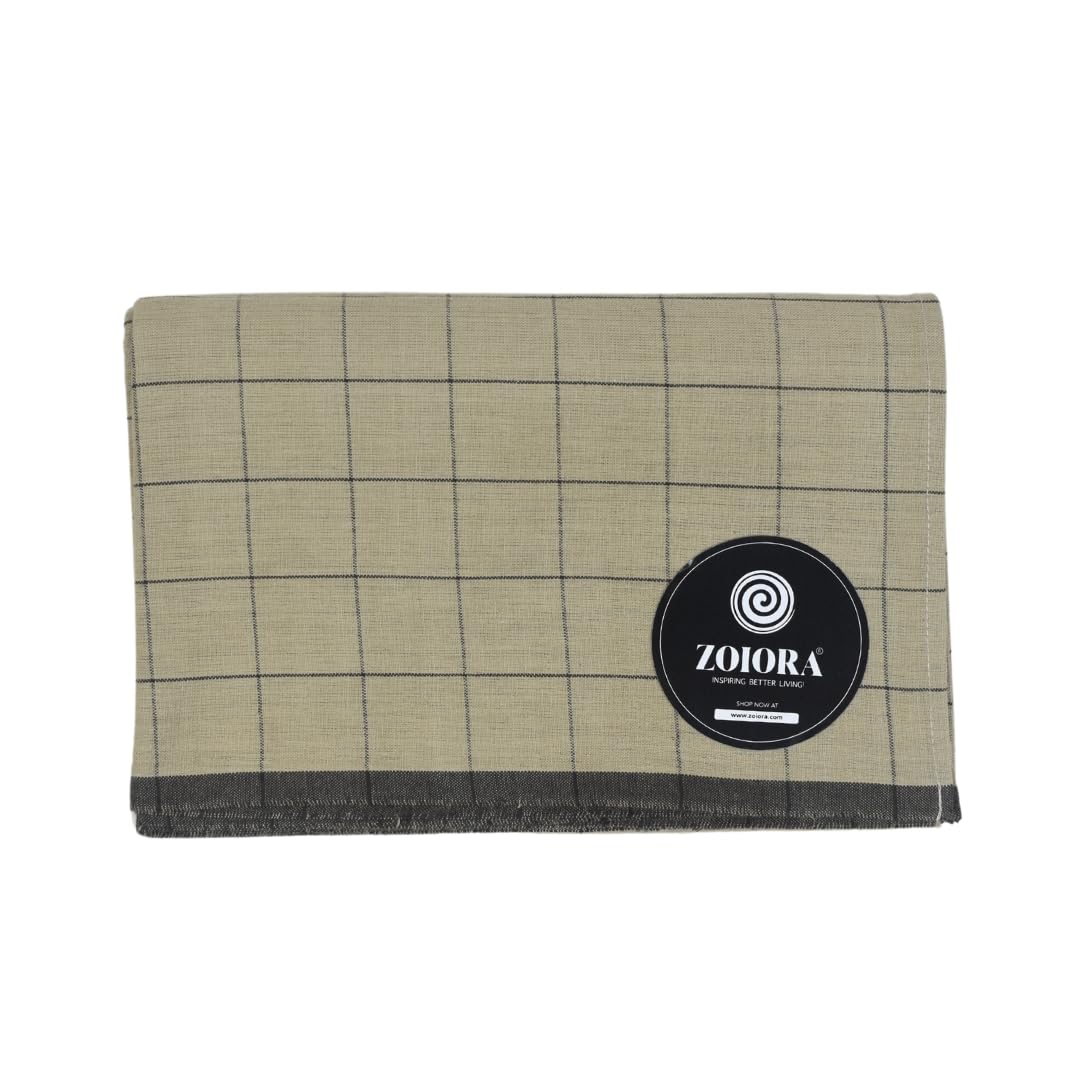 Premium Pure Cotton Lungi | Premium Ethnic Wear | Khaki Lungi For Men | Hem-Stitched 100% Cotton Mundu | Single Dhoti | Pure Cotton Lungies For Men