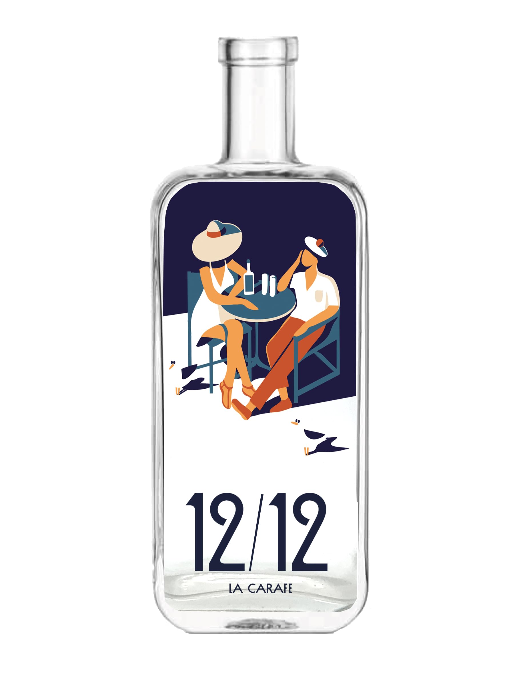 Pastis 12/12 Coffret Terrasse + Carafe et 2 verres 45° 70cl