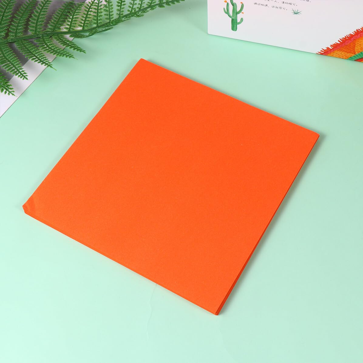 Carta Origami Arancione 500 Pezzi Quadrata in Carta Ecologica per Artigianato Manuale e Giochi Creativi per Bambini, Migliora Abilità Manuali