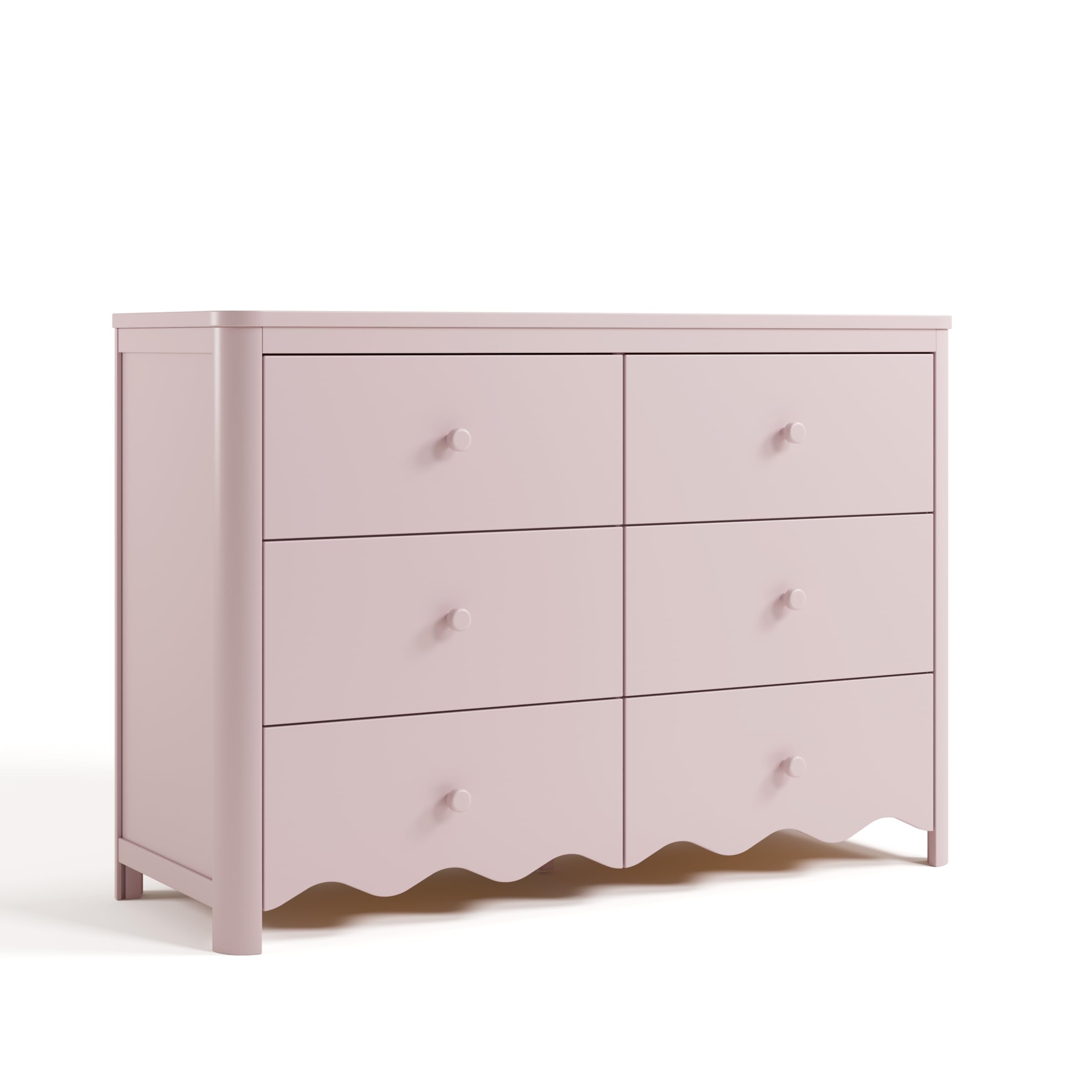 Storkcraft Casablanca 6 Drawer Dresser (Blush) – GREENGUARD Gold Certified, Nursery & Kids' Bedroom with Spacious Storage, Safety Interlocking Drawer