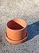 Fat Walled Terracotta Planter with Drainage Hole and Saucer Cylindrical Plants Flower Containers Unglazed Clay Pots - Set of 2