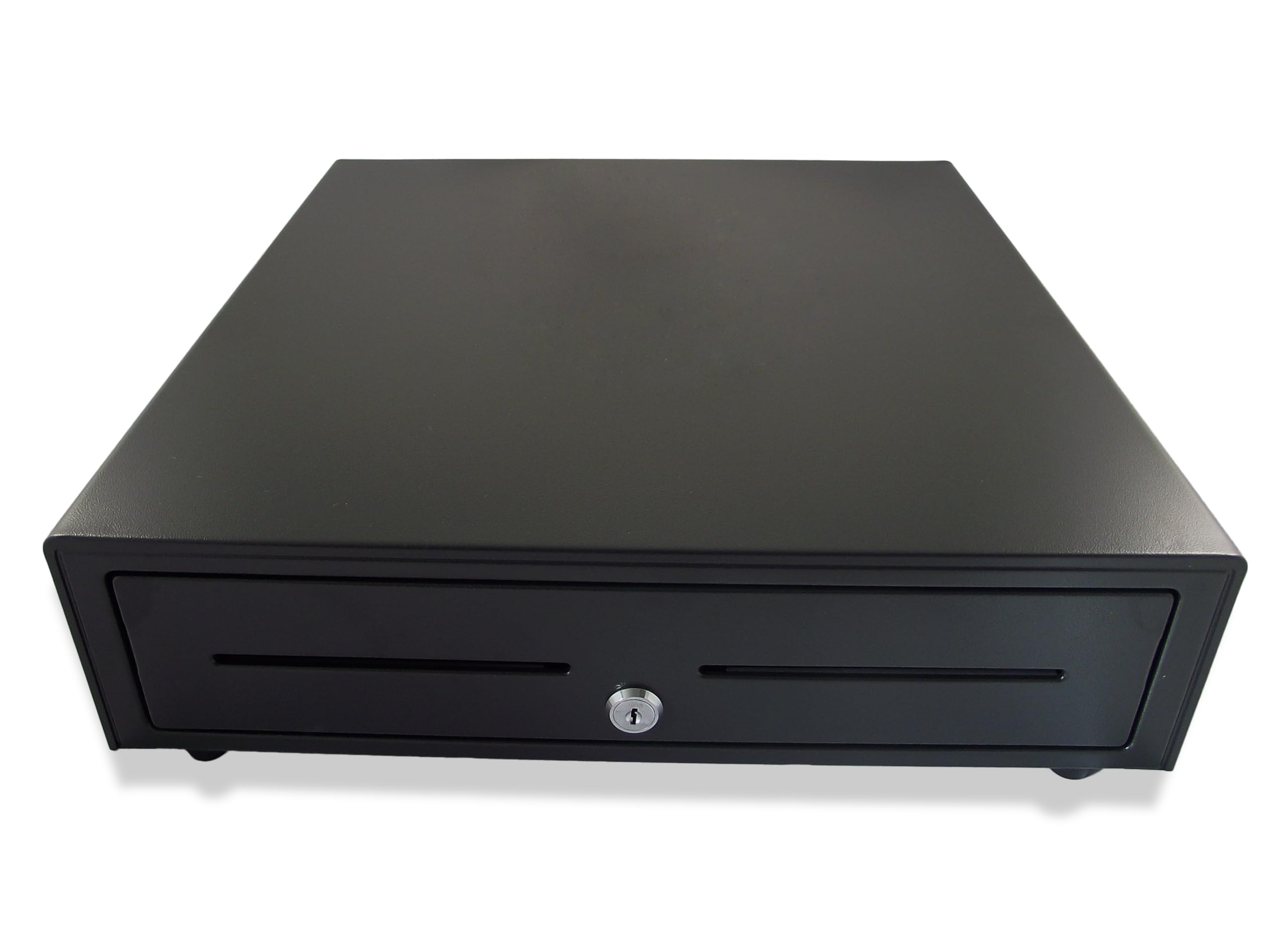 QUORION 410F Kassenlade für PC/POS Kassensysteme, RJ11, 8 Münz- und 4 Scheinfächer, 12V/24V