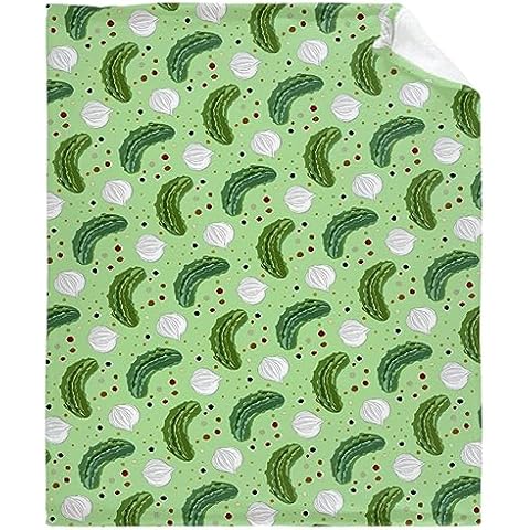 Pickle Cucumber Blanket Gifts Super Soft Lightweight Flannel Blankets Throw for Kids, Adult, Suitable for Couch, Sofa, Bed, Camping, Travel All Seasons 40"x50" for Kid Cover