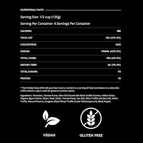 Miniatura 3 de TRUFF Salsa de pasta pomodoro de trufa negra sabrosa salsa de tomate para pasta pizza y más sin OMG vegano paquete de 2 Pomodoro 2 unidades