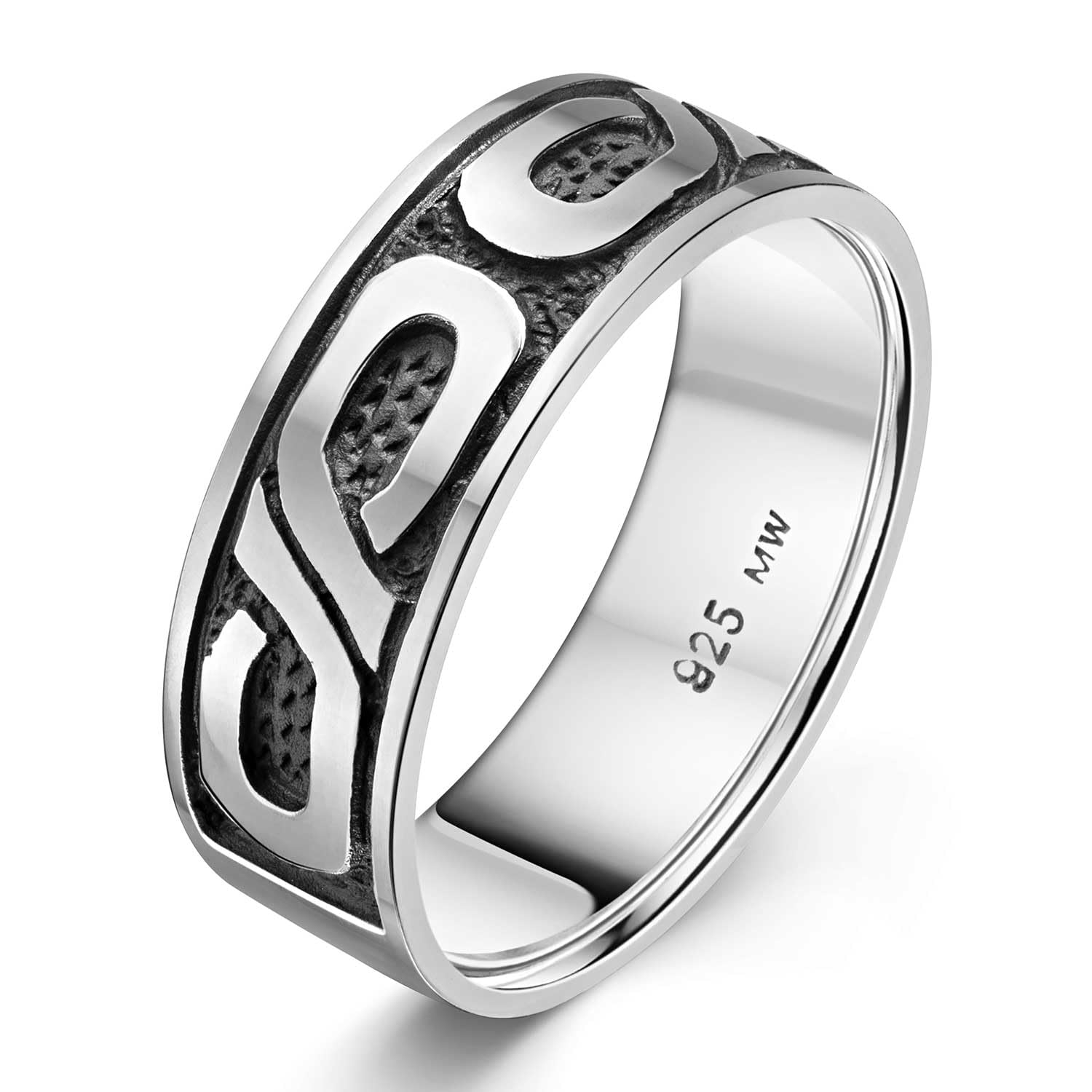 MATERIA by Matthias Wagner Unendlichkeit Ring Silber 925 für Damen Herren antik rhodiniert