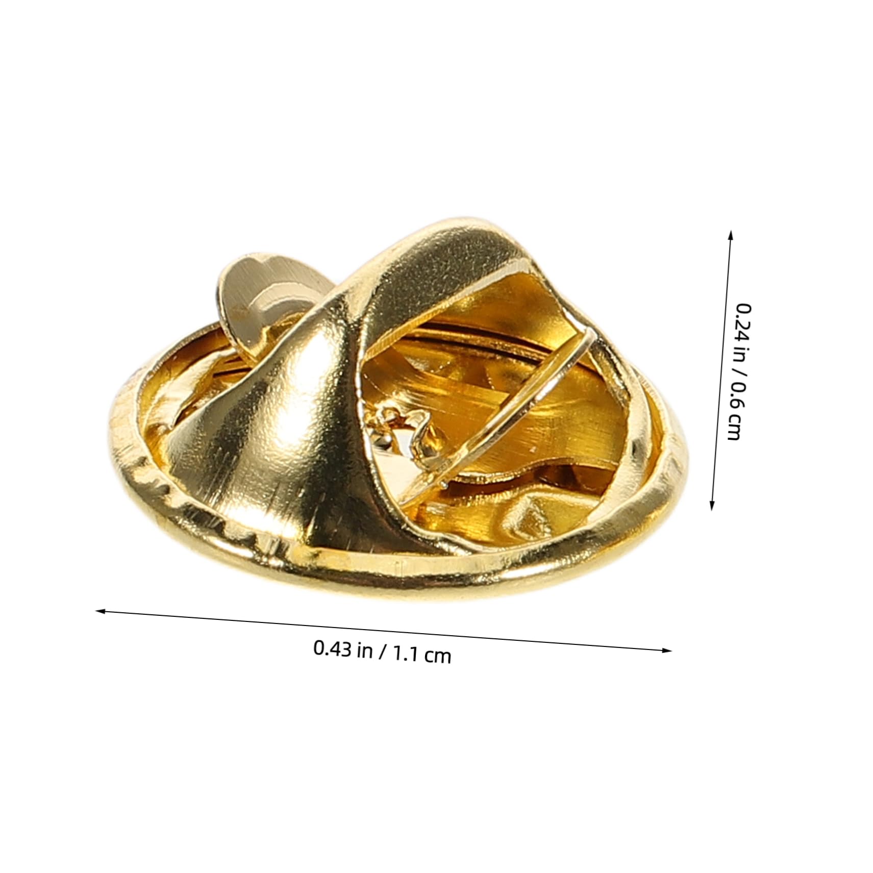 jojofuny Brass Butterfly Pin Backs (100 Pcs) Locking Pin Backs Tie Tacks Hat Badges Jewelry Fasteners Suitable for Business Formal Occasions