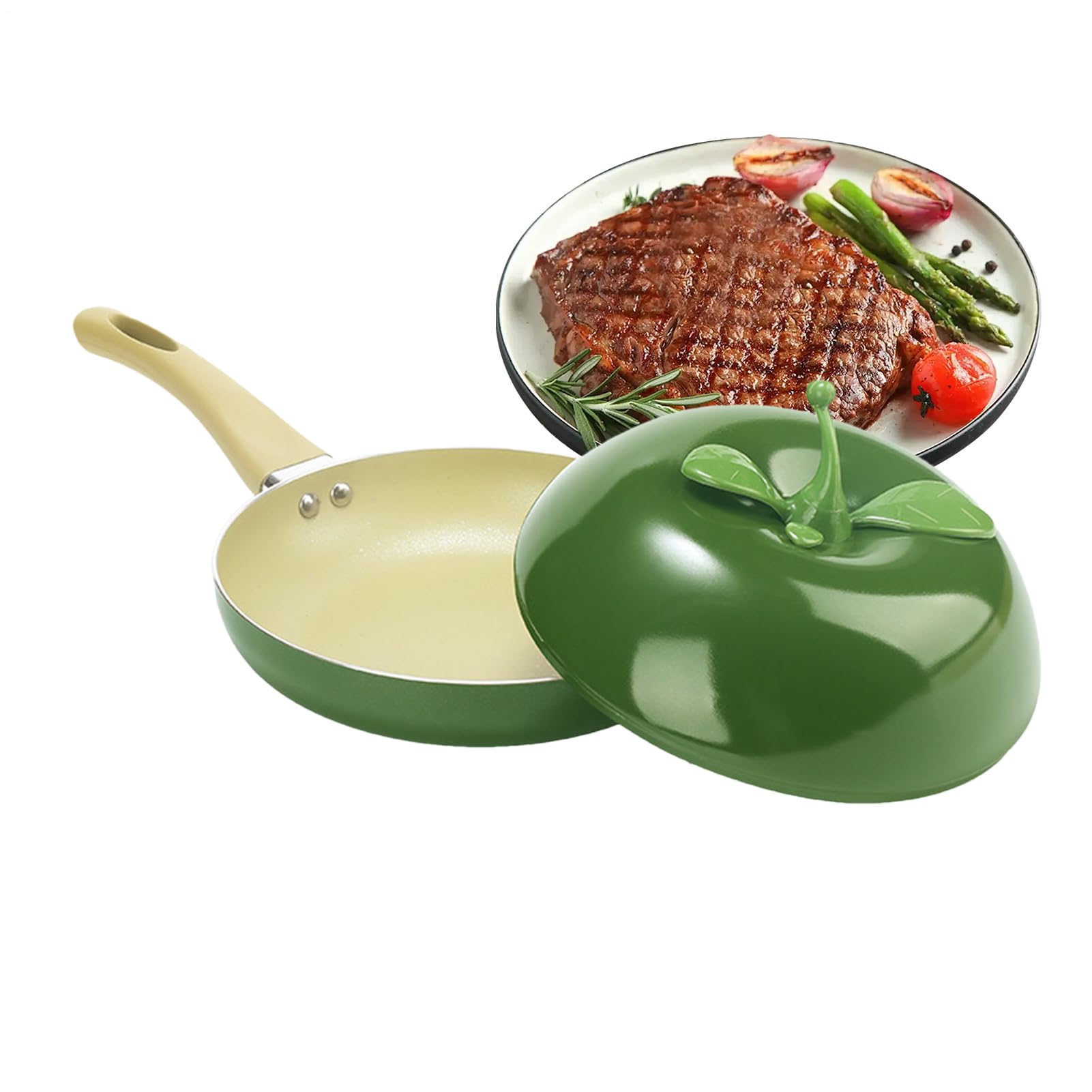 Ollas Pequeñas para Cocinar,Olla con Forma de Verduras y Frutas | Sartén Con Tapa - Para Inducción Estufas Placas De Cocción Freír Cocinar Guisar Leche Sopa Y Hervir A Fuego Lento