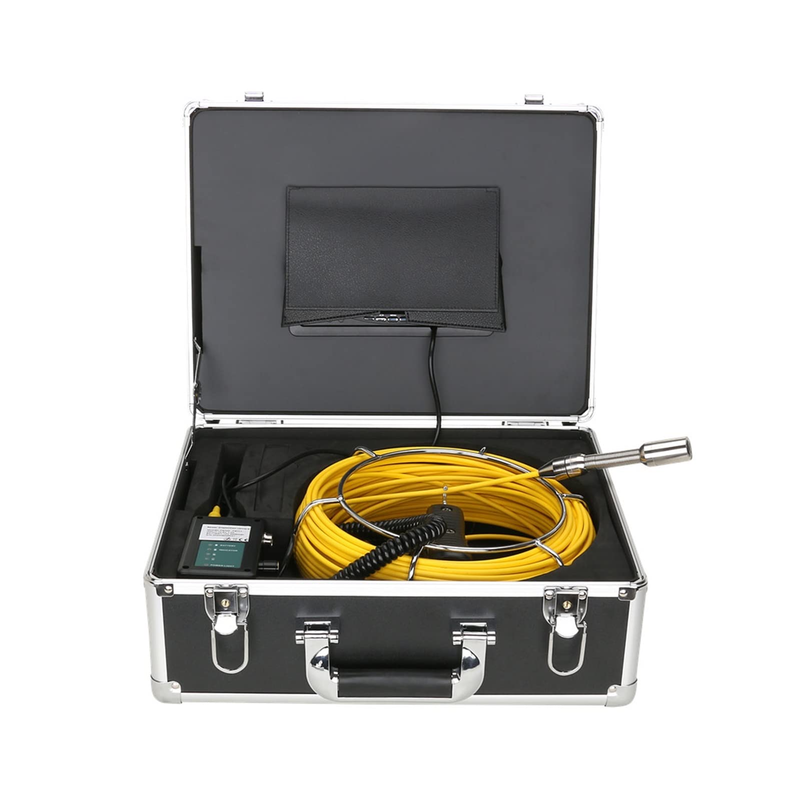 Endoskop, 7 "Monitor 10 0ft / 30m. Kamera inspekcyjna rur, 8 GB SD. Karta DVR IP68. Spustowy rurowy endoskop przemysłowy z 22 mm(10m)