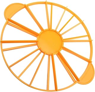 AYLIFU Cheesecake Pastel Cake Part Marker 10/12 Double Sided Cake Cutter Slicer for Pastry Baking Cutting with Handle Yellow 26.8 cm /10.6 Inch Diameter 1PCS (Yellow)