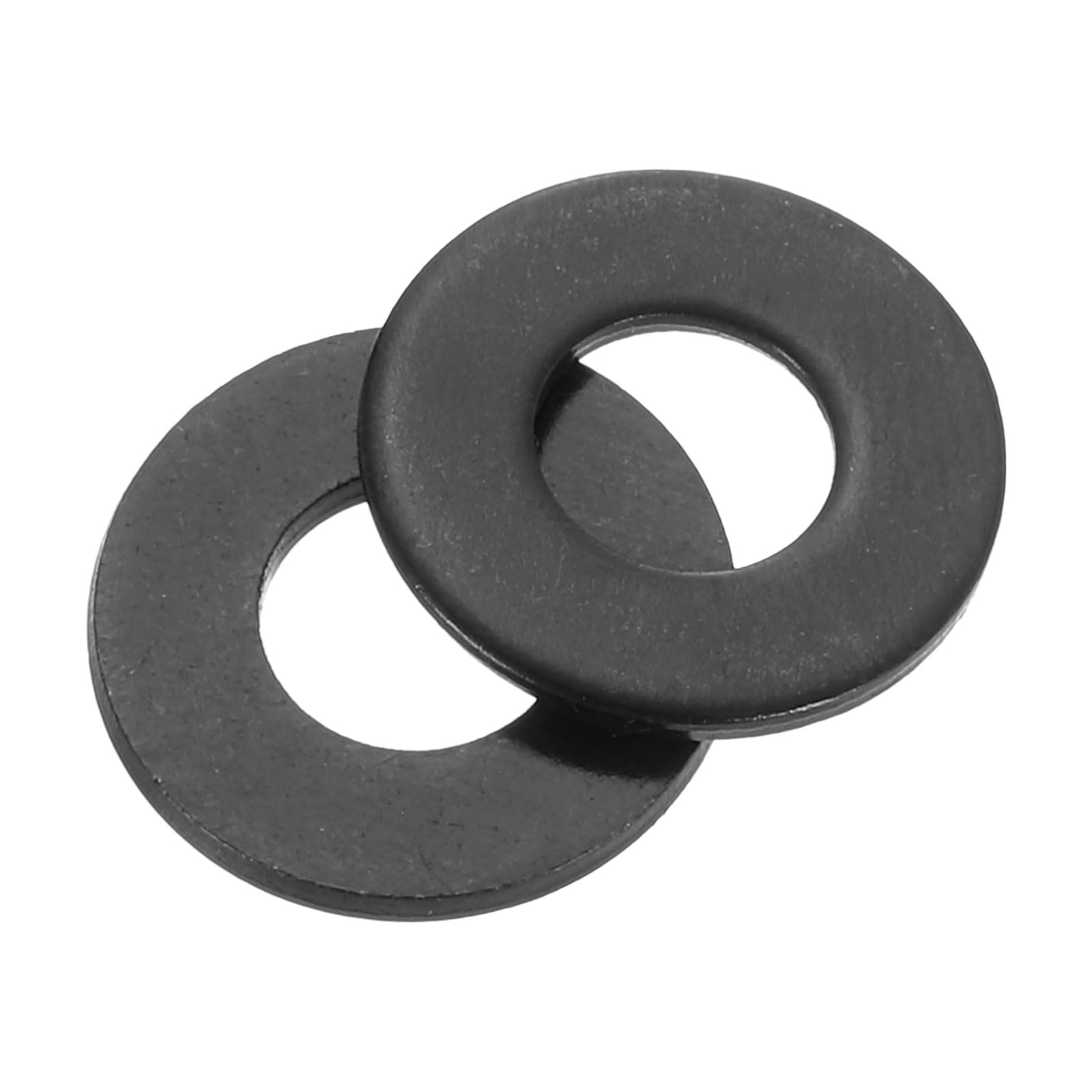 sourcing map 1/4-Inch Flat Washer, Alloy Steel Black Oxide Finish Pack of 25