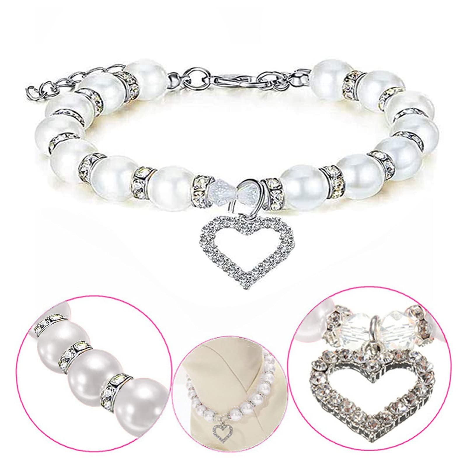 Perro Gato Collar Para Perros Y Gatos - Cuero Sintético Con Cristales Rhinestone Collar Mascota Cristales Lujo Elegante