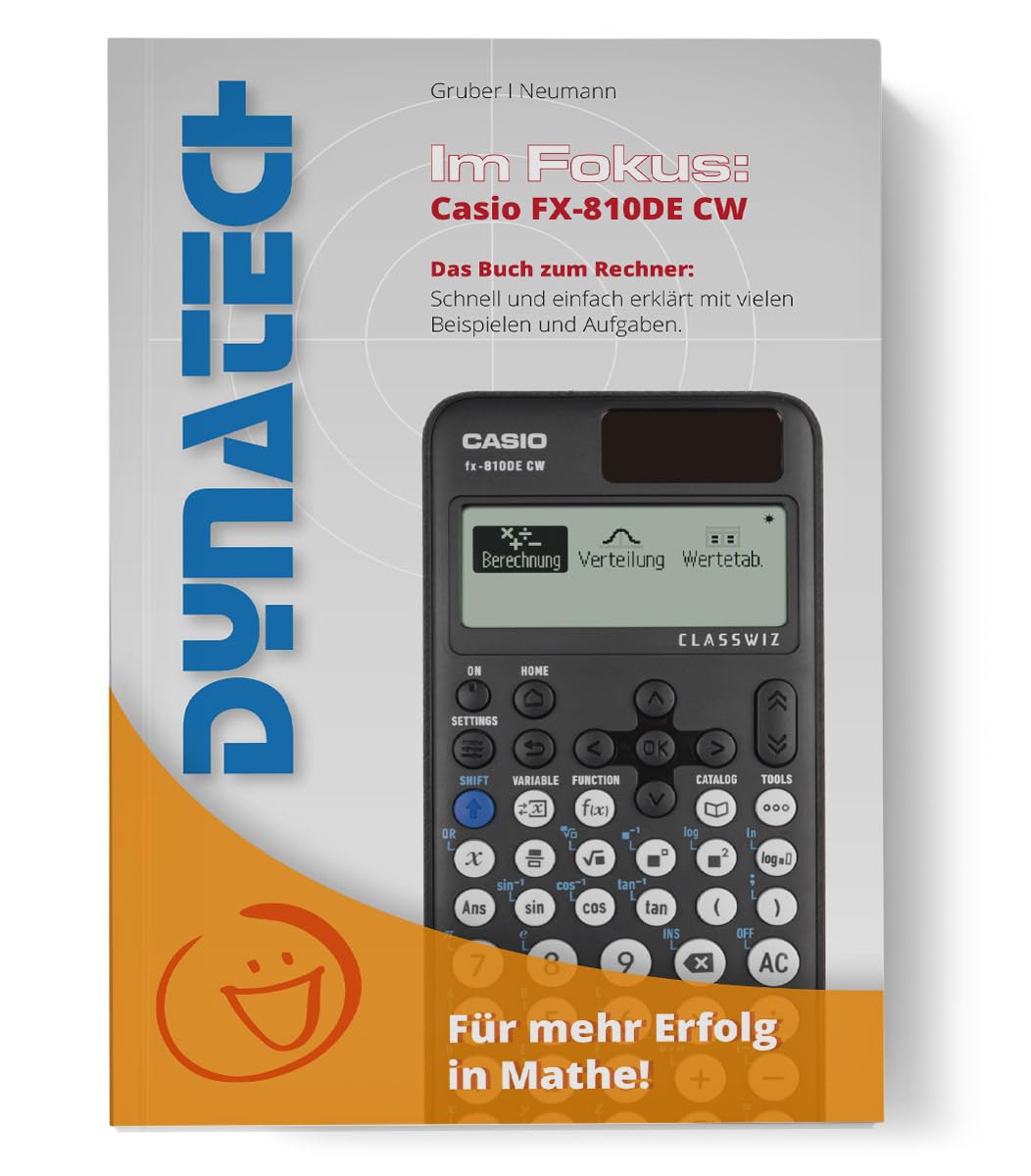 Casio FX 810DE CW Schulrechner mit CalcCase Schutztasche & Fachbuch, Wissenschaftlicher Taschenrechner – ideal für Schule, Studium & Prüfung - Classic Set