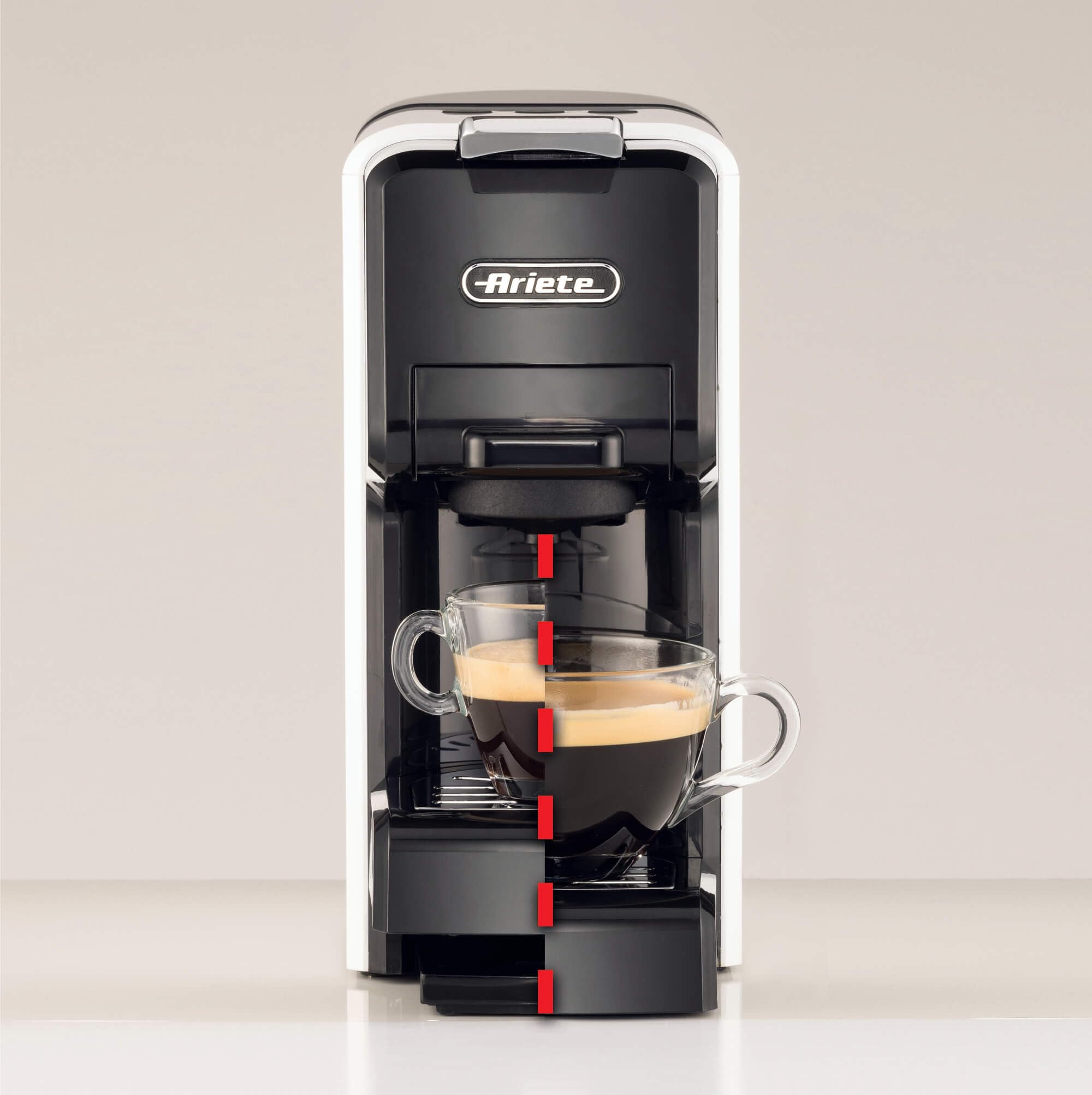 Ariete 1304/00 Macchina da caffè espresso a cassetto per capsule Nespresso*, Dolcegusto* e Lavazza A Modo mio*, cialde e polvere, Bianco