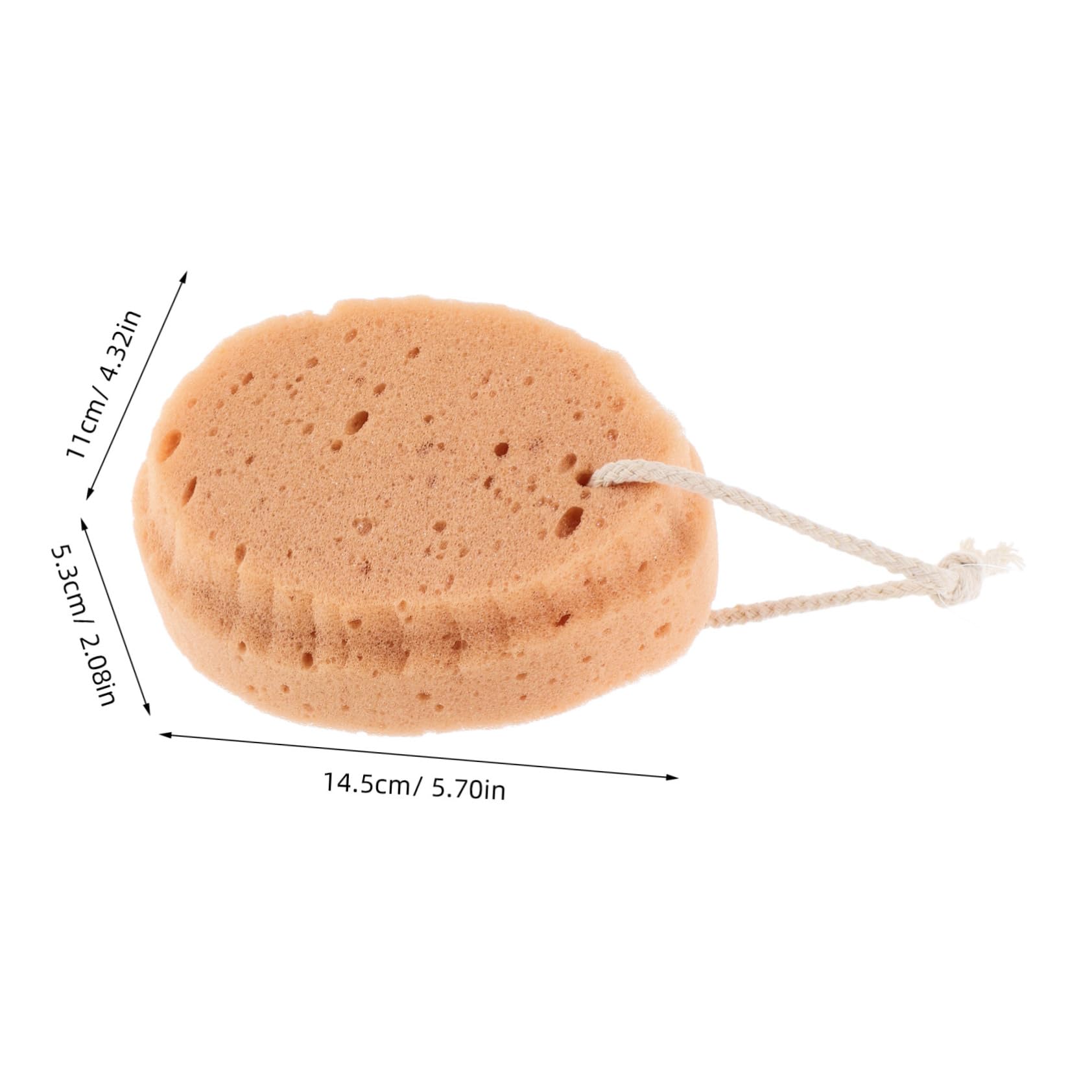 PACKOVE 3pcs Gentle Exfoliating Sponges Sponge for Newborns and Adults Convenient Storage with Fine String for Easy Drying and Skin Revitalization