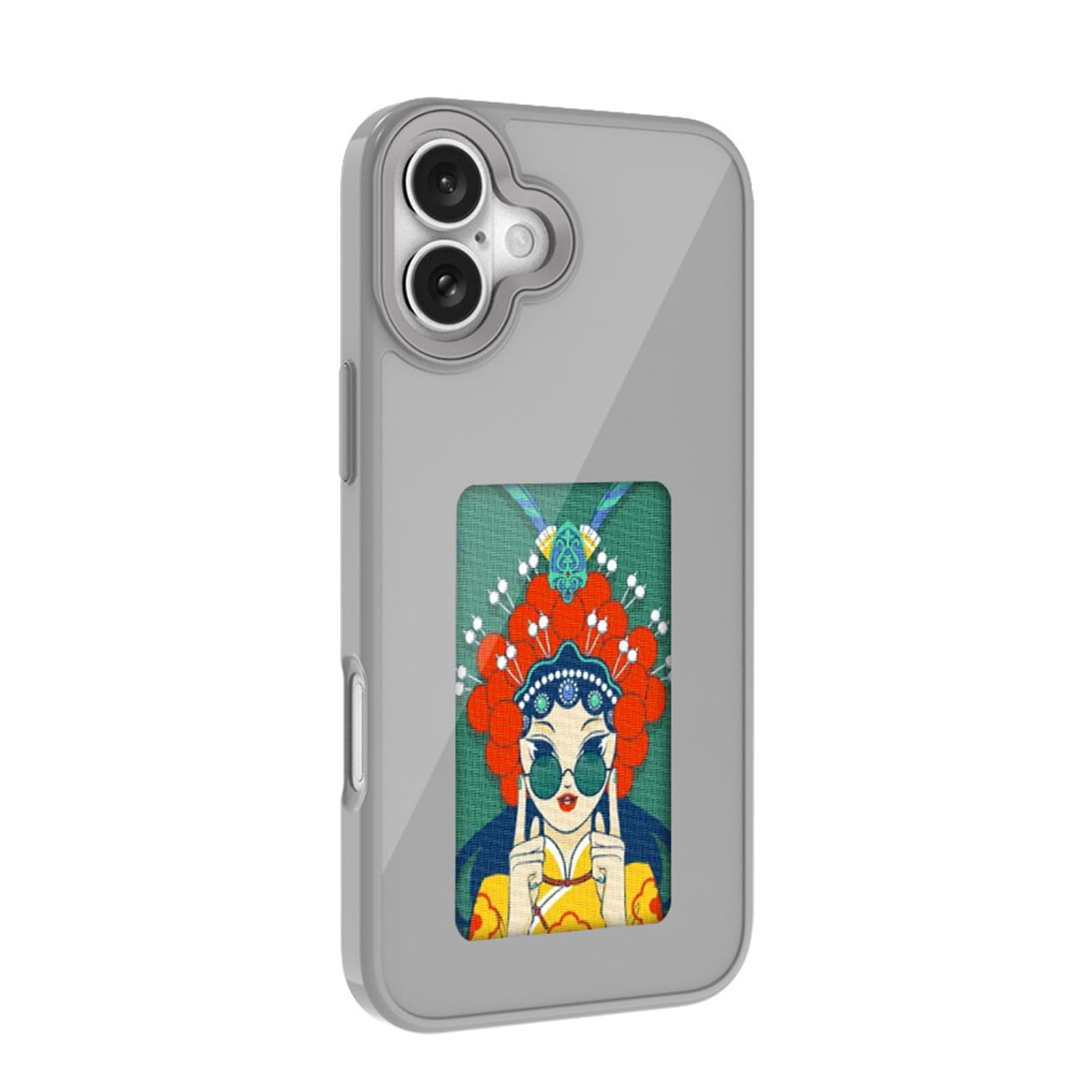 QSM EInk - Custodia per smartphone per iPhone 16 Plus, custodia con inchiostro con proiezione NFC, mostra istantaneamente l'immagine sullo schermo dell'inchiostro, cover posteriore personalizzata