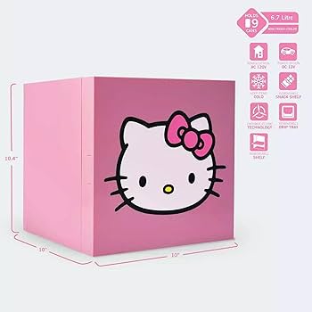 Amazon.com: Sanrio Hello Kitty Pink 6.7L Single Door Mini Fridge Amazon.com: Sanrio Hello Kitty Pink 6.7L Single Door Mini Fridge