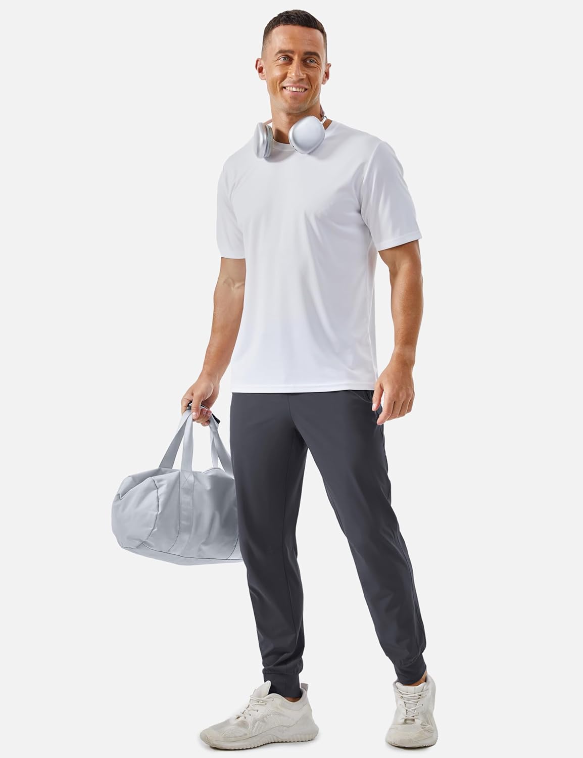 TACVASEN Men's Lightweight Athletic Joggers with Zipper Pockets Quick Dry Track Pants for Men Gym Sweatpants Workout Golf - Image 8