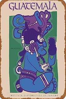 Muroanmi Vintage Look Reproduction Guatemala Central Latin America American Vintage Travel Advertisement Print 2 Retro Tin Plaque Poster 8X12Inch