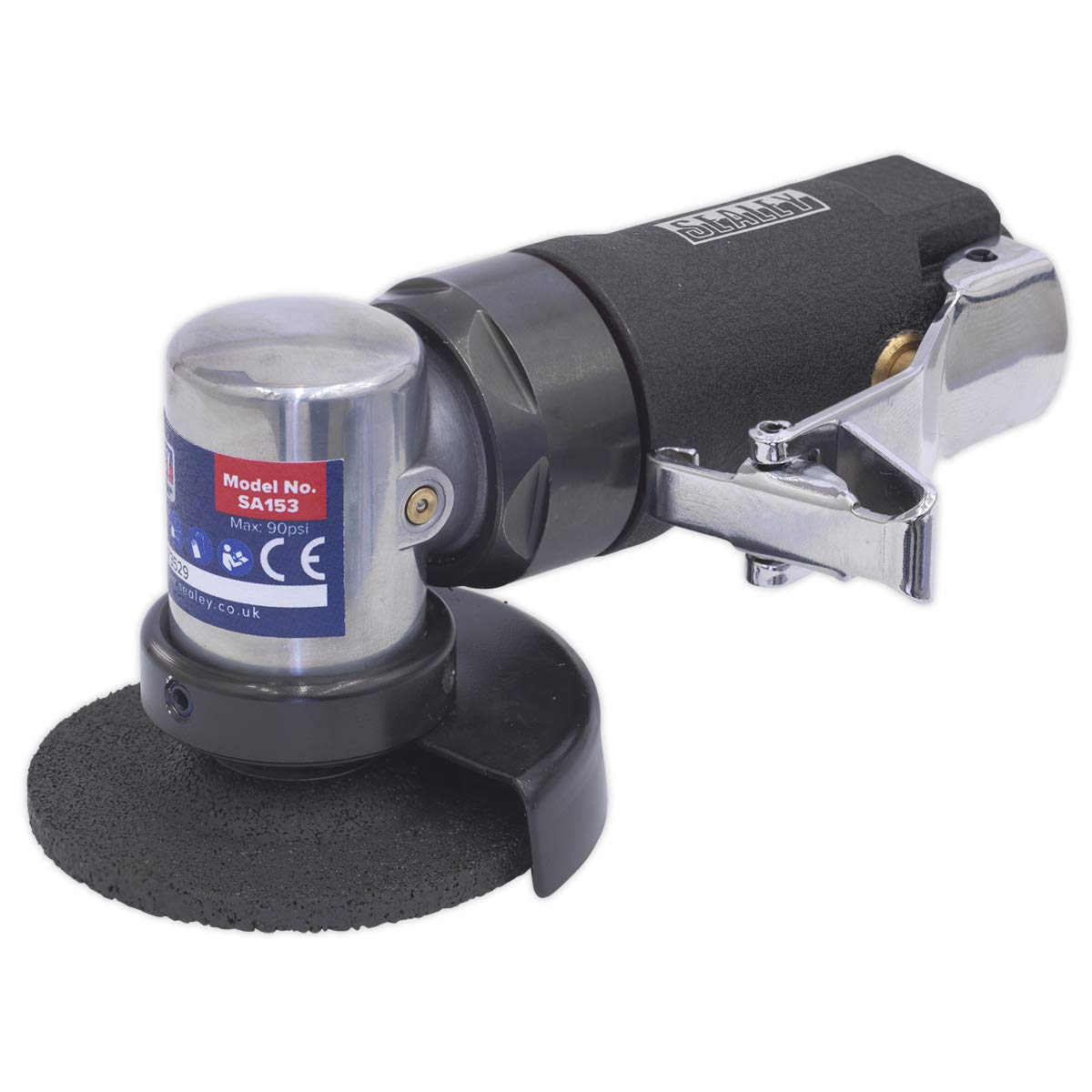 Sealey Black Sa153 Mini Air Angle Grinder Ø58mm