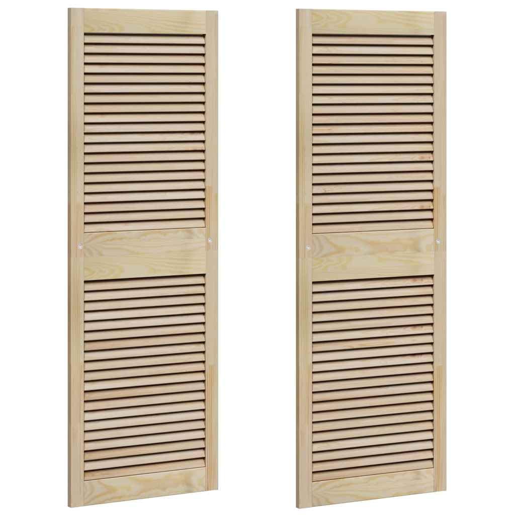 Genérico Puerta de Armario con Puerta 2 pcs Natural 140.5 x 2 x 59.5 cm,Bricolaje,Accesorios de Bricolaje,Ferretería para armarios,Puertas de armarios-42019263