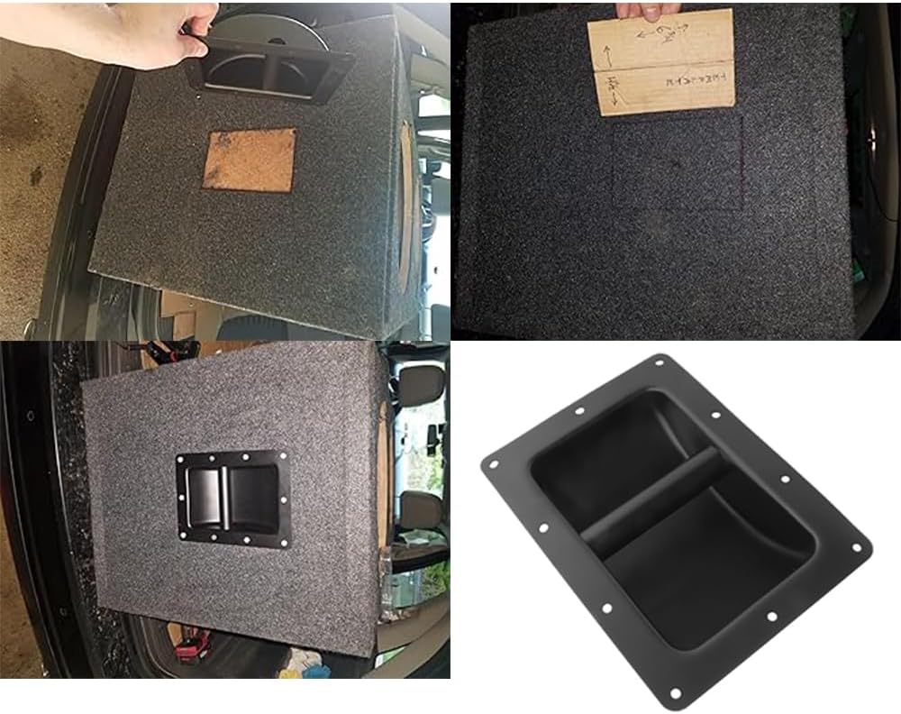 MEETOOT 220x163mm Stage Monitor Cabinet Recessed PA/DJ Speaker Stands Handle Suitable for Portable Speakers