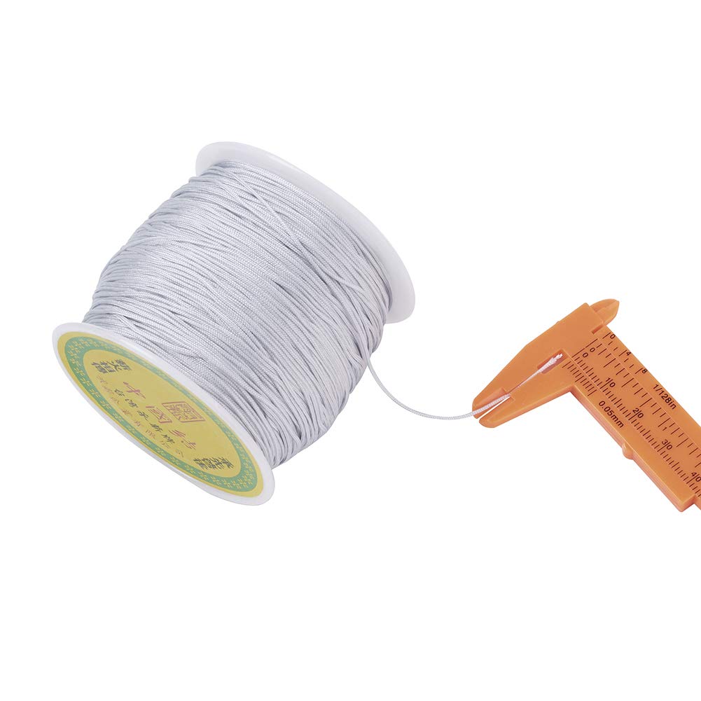 Filo in nylon da 0,8 mm per perline da 100 m e rotolo in macramè, per annodatura cinese, per collane fai da te, bracciali resistenti, creazione di gioielli, rosso