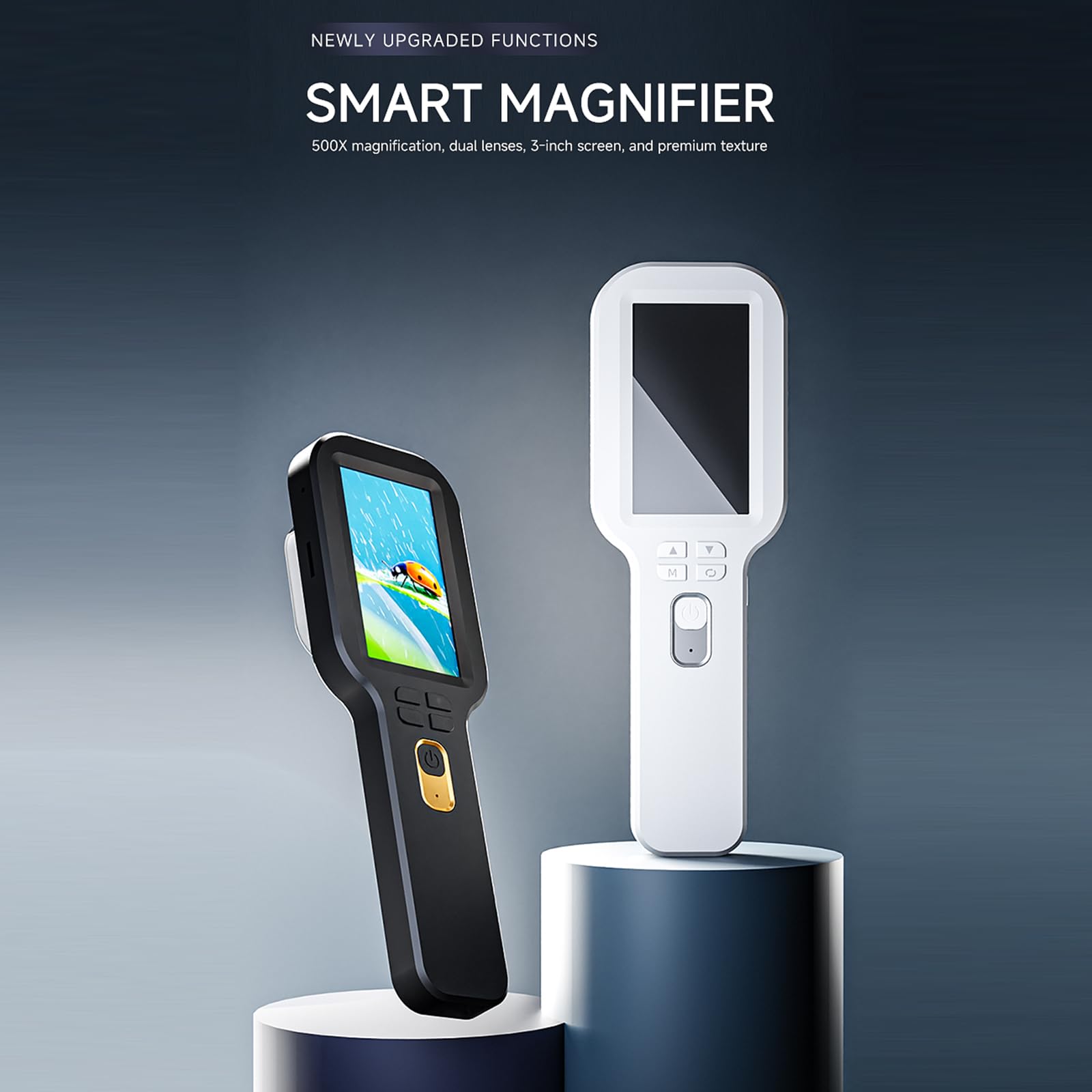 Microscopio digital con pantalla a color de 7.6 cm, lupa de mano con luz LED para observación, aprendizaje, lupa digital de mano