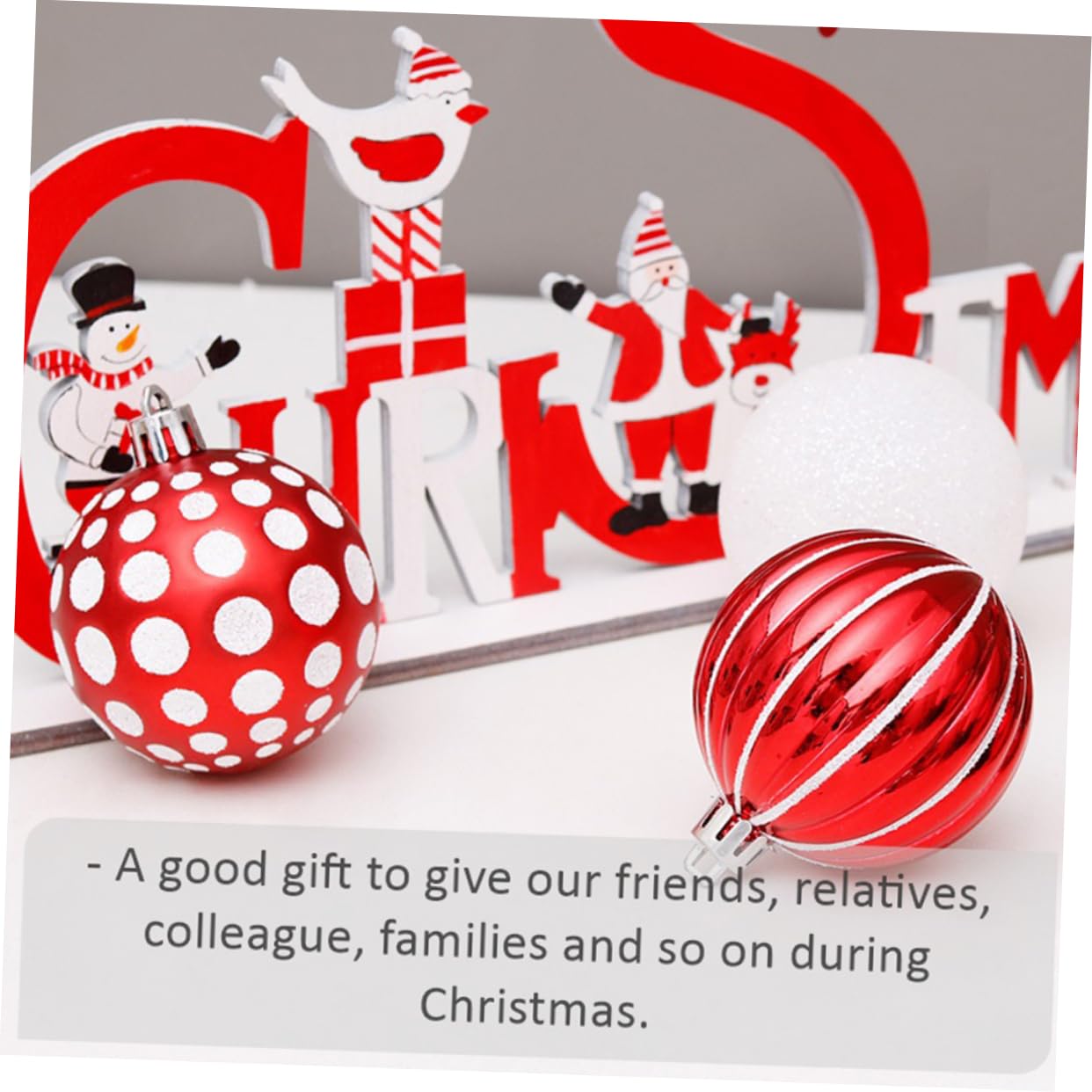ABOOFAN 60 Pz Ciondolo Palla Di Natale Decorazioni Natalizie Da Appendere Addobbi Per L'albero Di Natale Decorazione Natalizia Decorazioni Per La Casa Di Natale Rosse Plastica Rosso