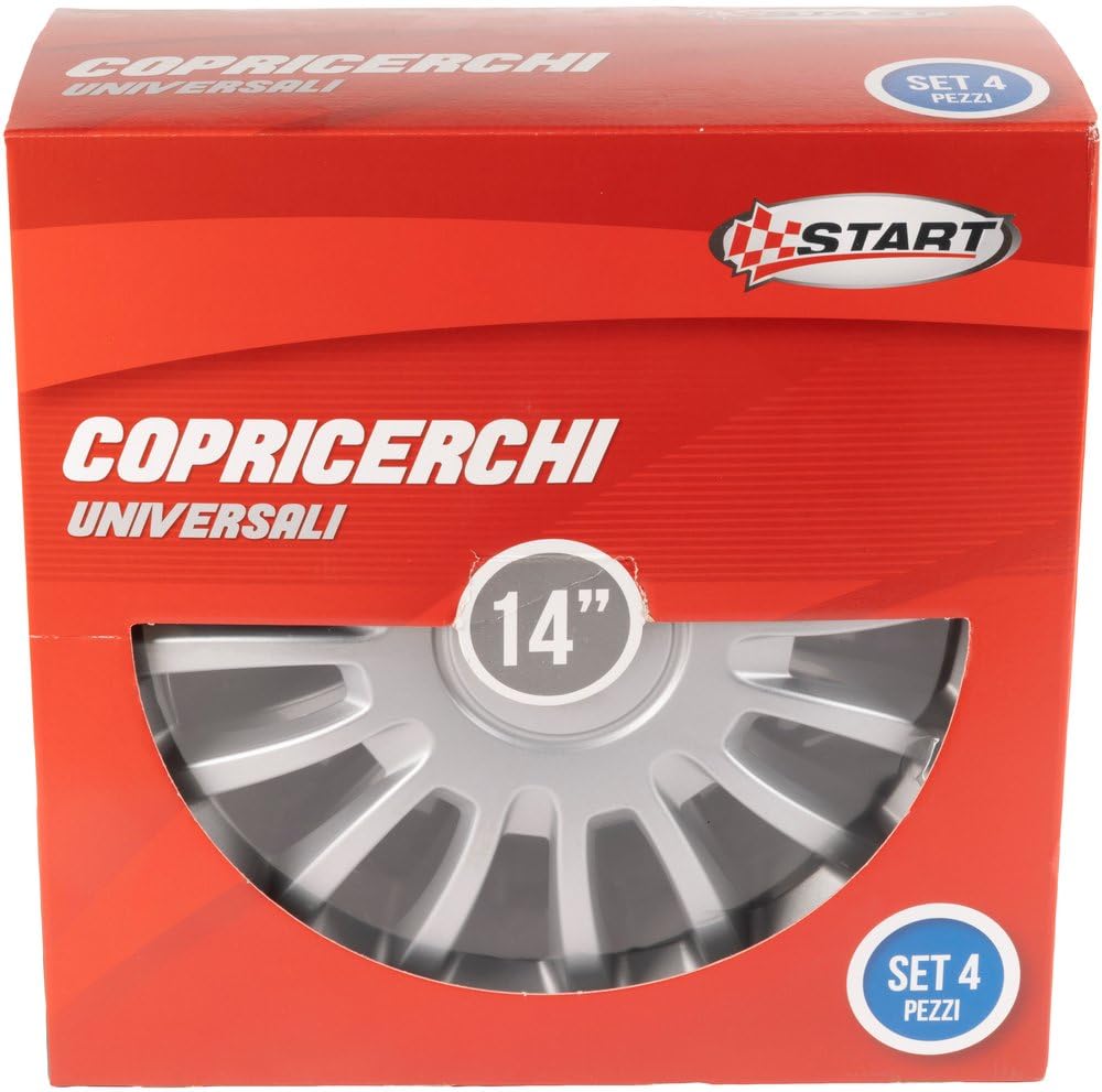 Start Set copricerchi auto grigi monza 14'' 4 pezzi in ABS