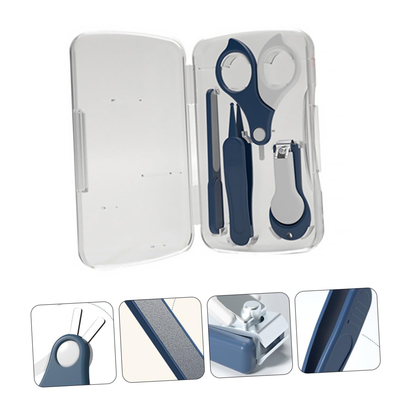 IWOWHERO Newborn Tool Piece Nail Clipper Soft Material Easy to Clean Storage Case