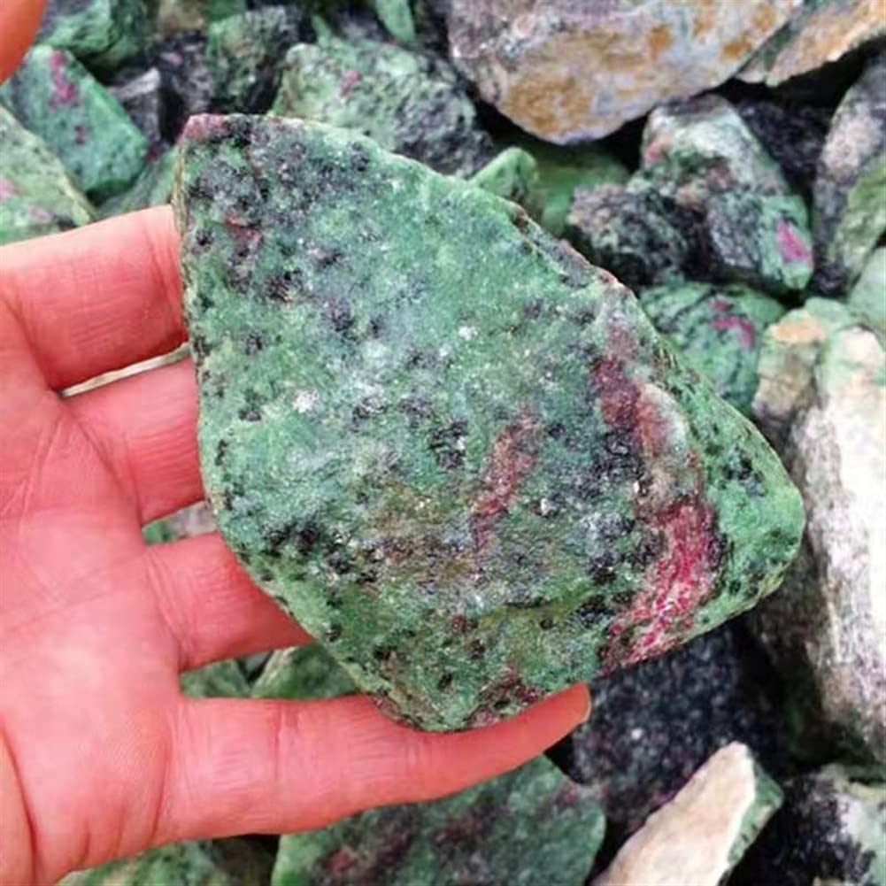 IPWWUTTHIPWWUTTH Home Decor, 1pc Natural Green Ruby Crystal Epidote Gravel Tumbled Stone 100g-500g Gifts,Natural Crystal Home Goods (Color : 1pc 380g-440g)
