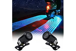 Motorcycle Moto Projector Shadow Mods, Kick Stand Angel Wings Projection, Ice Blue,...