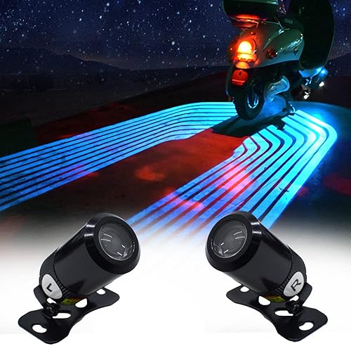 Motorcycle Angel Wings Projection Light Kit Underbody Waterproof Ghost Shadow Lights for Motorcycles - Universal Ice Blue Pack of Pair Azul, Ice Motorcycle Angel Wings Projection Light Kit Underbody Waterproof Ghost Shadow Lights for Motorcycles - Universal Ice Blue Pack of Pair Azul, Ice