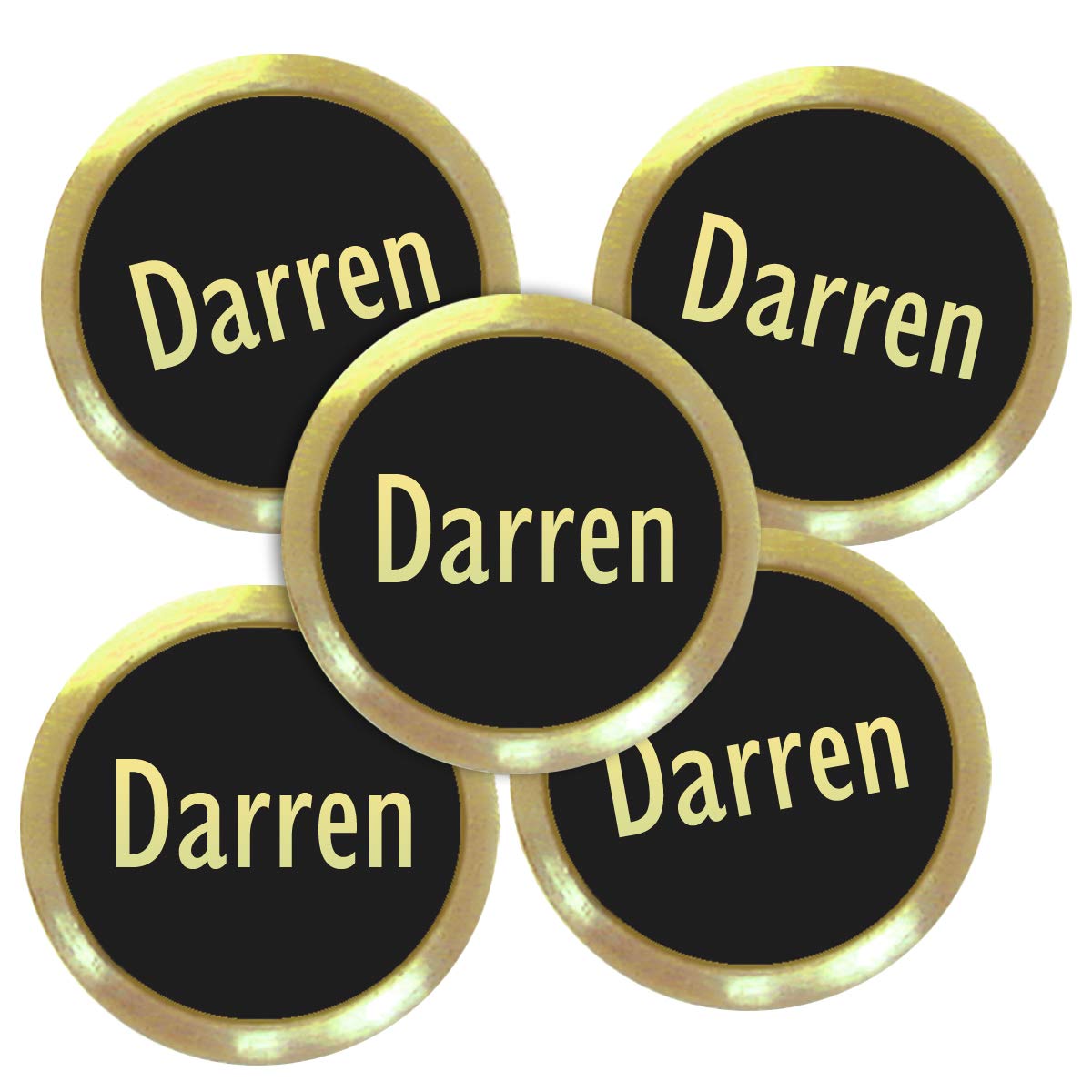 Best Impressions Personalised Solid Brass Golf Ball Markers (Darren) โ image 1