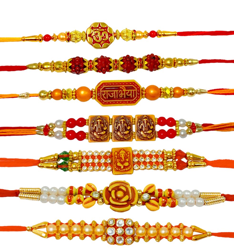 Sesonby Set Of 7 Rakhi Brother Rakhi For Brother Rakhi For Kids Boys Rakhi | rakhi for brother and bhabhi | rakhi combo | bhaiya bhabhi rakhi #7MixC (B0D5D85616) Amazon Price History, Amazon Price Tracker