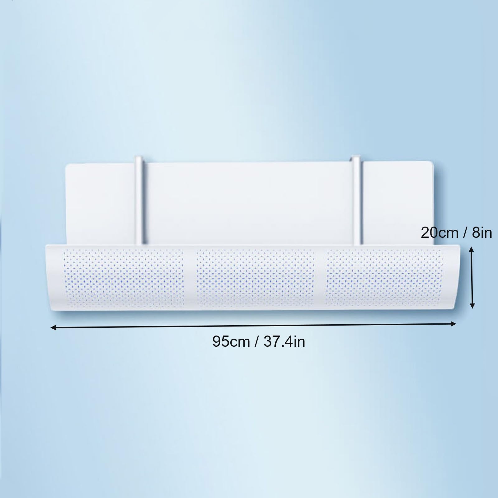 Deflettore Per Condizionatore Universale, Alette Condizionatore, Monoblocco Senza Fori, for Camere Da Letto, Soggiorni, Uffici(White)