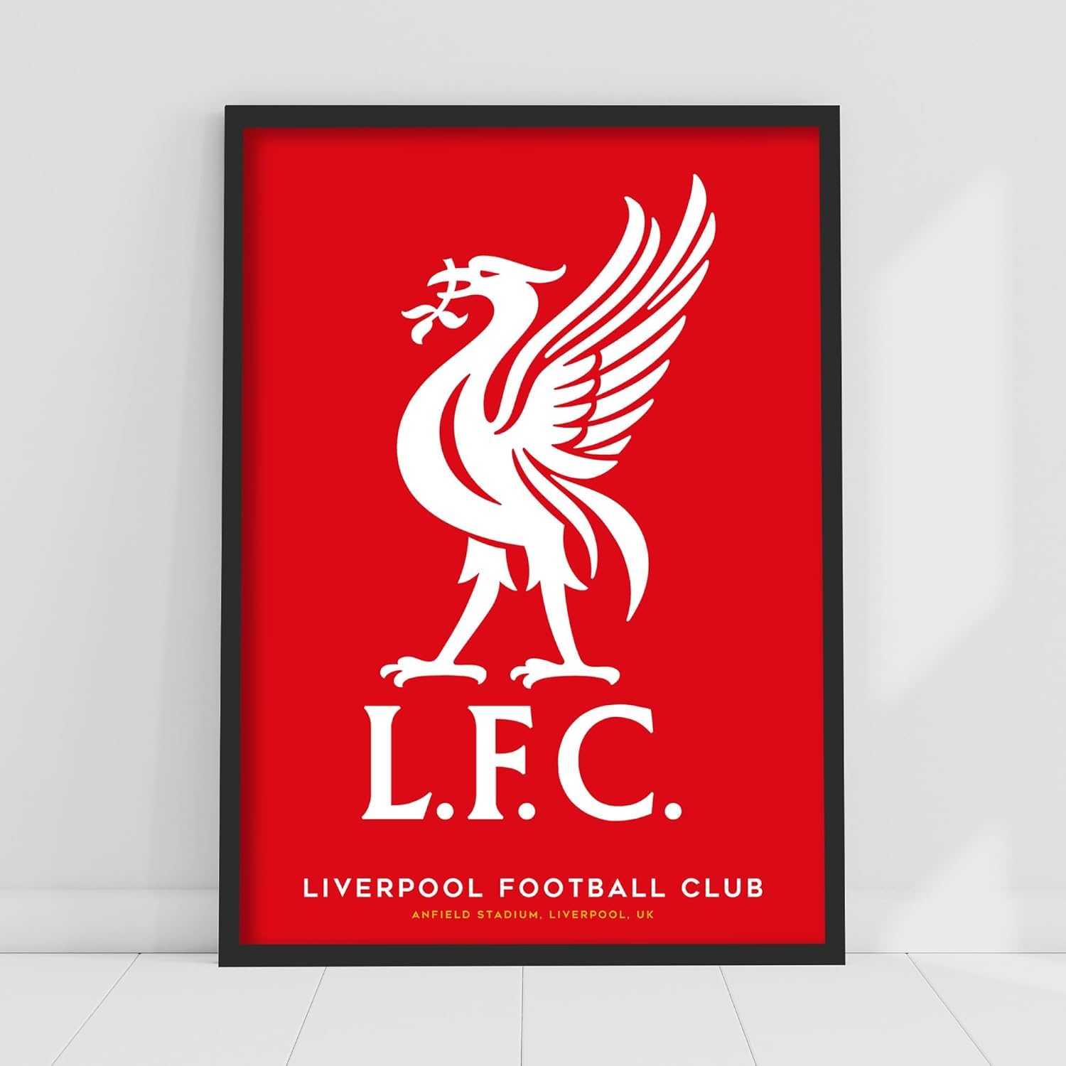 Themed Red Liverpool Fc Print - Liver Bird Background Poster Lfc Football Art (42Cm X 59.4Cm - A2)