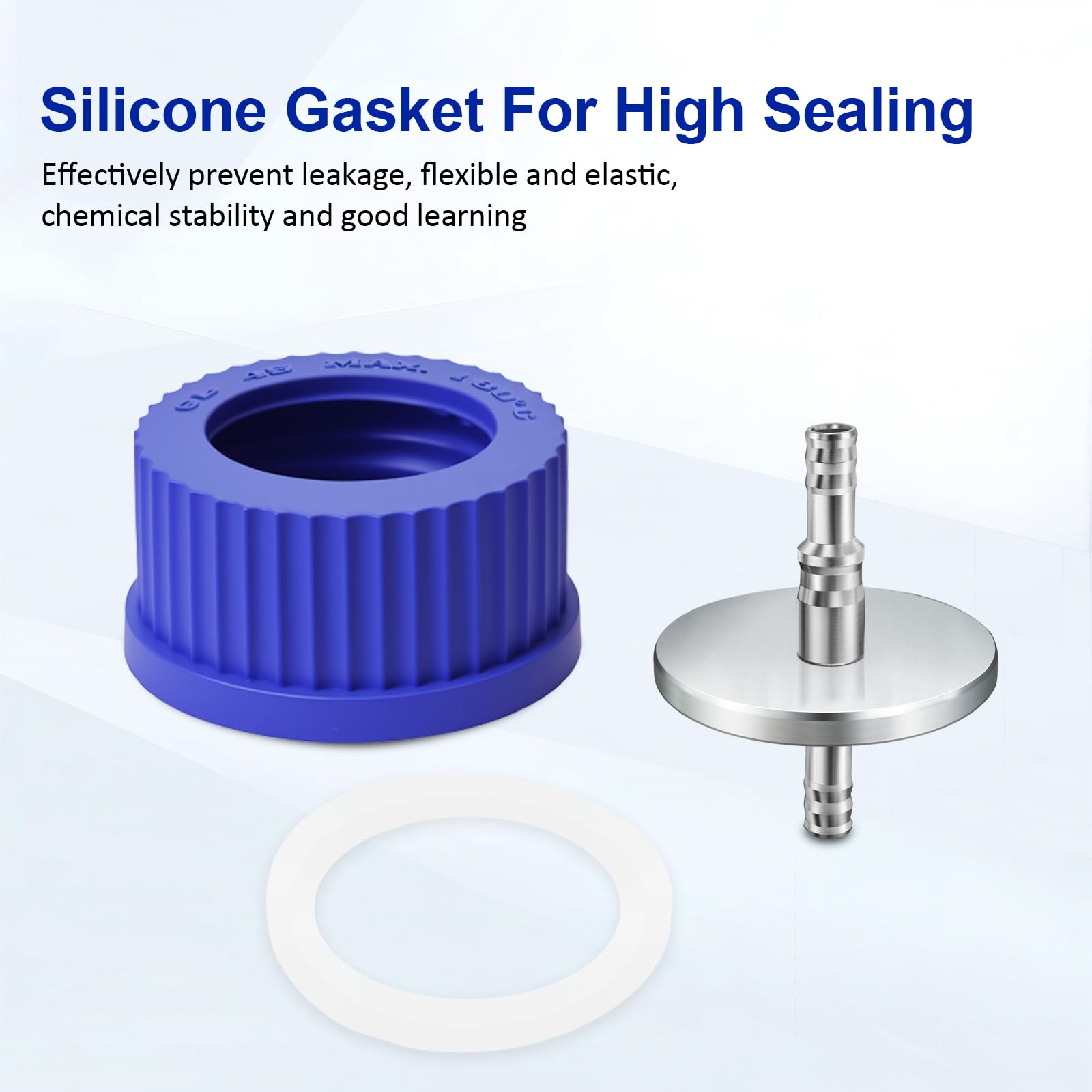 GL45 Stainless Steel Mobile Phase Filling Cap -7