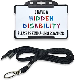 Hidden Disability Card with Lanyard - Disability Awareness - Medical Card