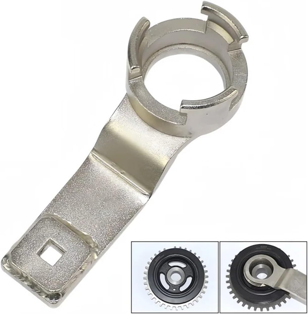 1Pcs Compatible With Focus 1.8/2.0/2.3 Engine Timing Crankshaft Pulley Support Wrench Disassembly Special Tool Accesorios Para Auto(A-Regular style)