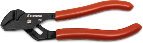 Crescent 4-1/2" Mini Dipped Handle Tongue and Groove Pliers | RT24CVS-05 | Hand Tool for Home Improvement and Repair, Comfort Grip Plumbing Pliers