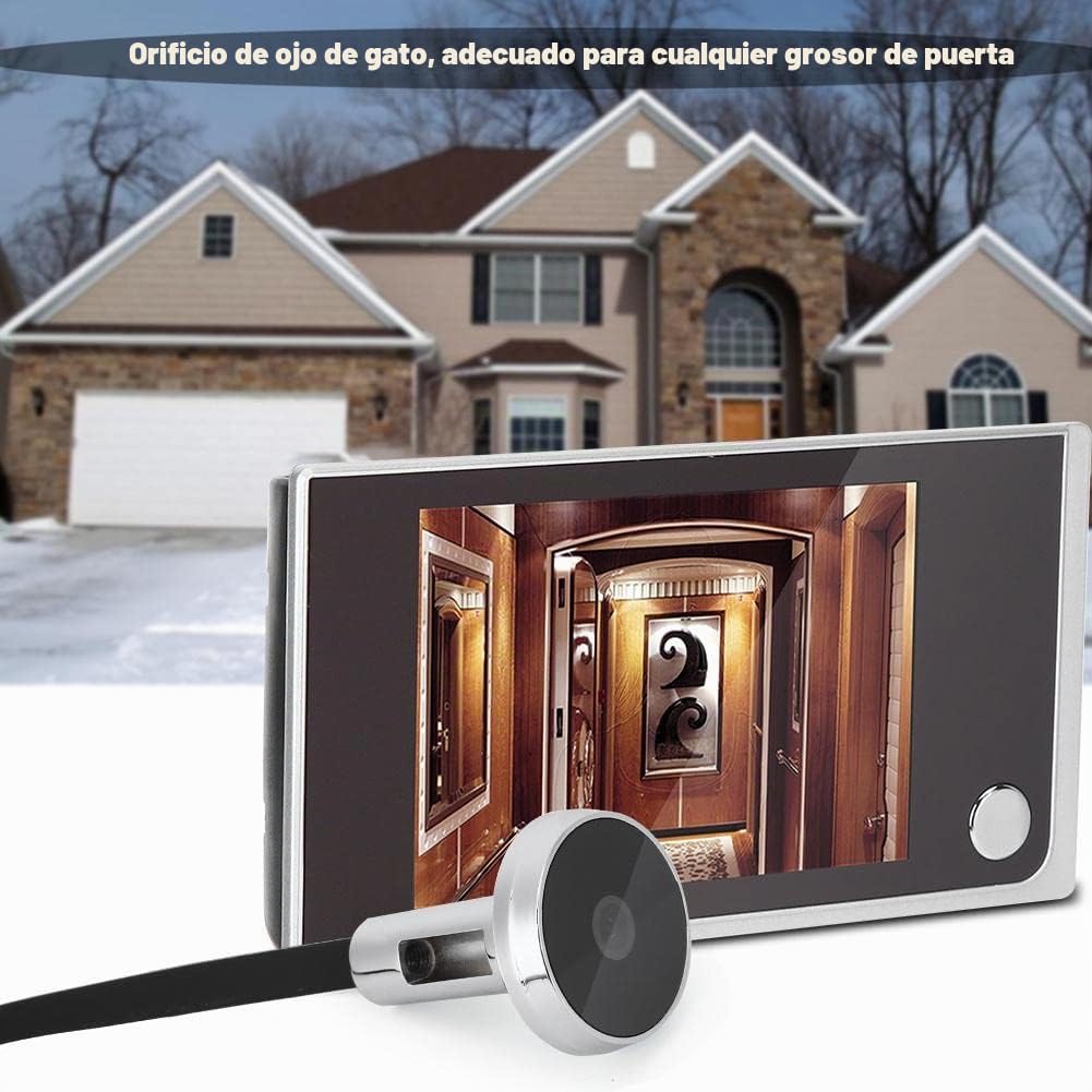 Nikou 3.5 pulgadas LCD puerta mirilla electrónica, 120 grados gran angular timbre digital ojo de gato electrónico mirilla de puerta de baja potencia