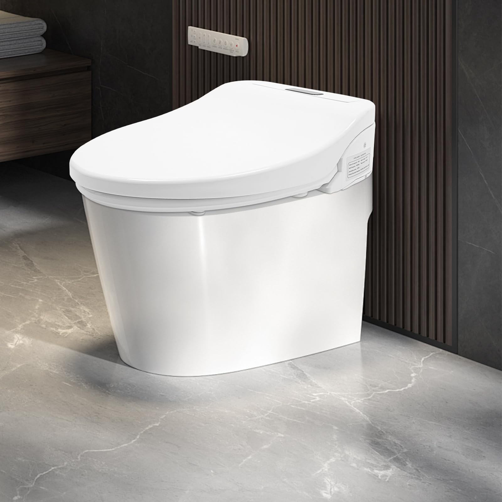 Smart Bidet, podgrzewana deska sedesowa z dyszą, siedziska bidetowe WC, podgrzewane siedzisko 32℃-48℃, elektryczna toaleta prysznicowa WC Popodusche