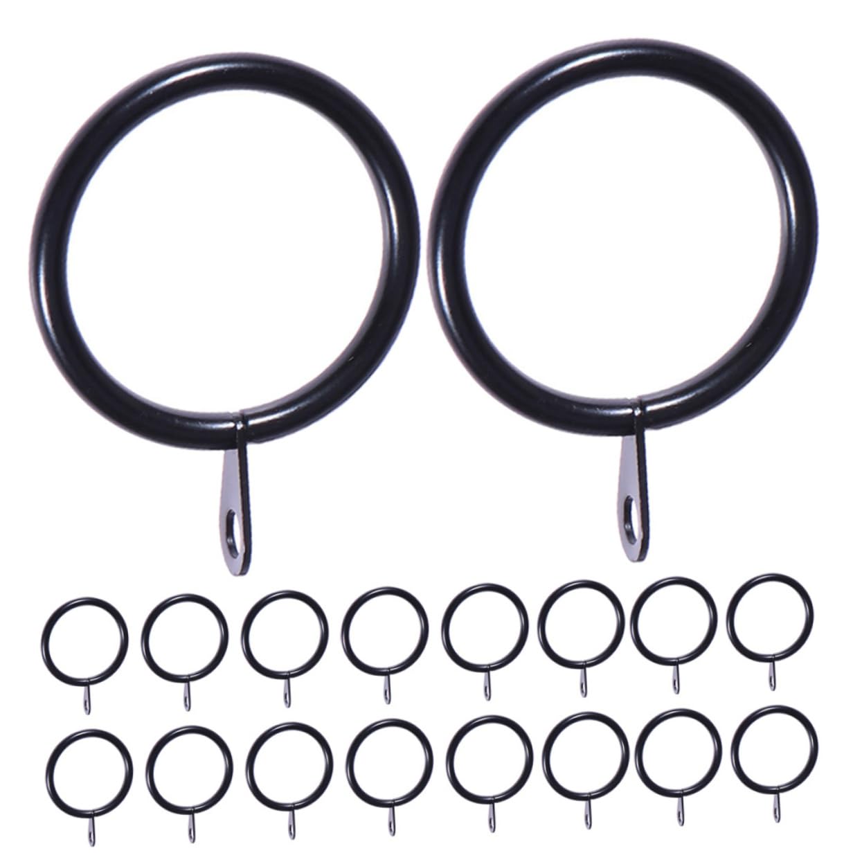 FUNOMOCYA 20 Sets Curtain Rod Rings Metal Drapery Eyelet Rings for Various Curtains Easy Install