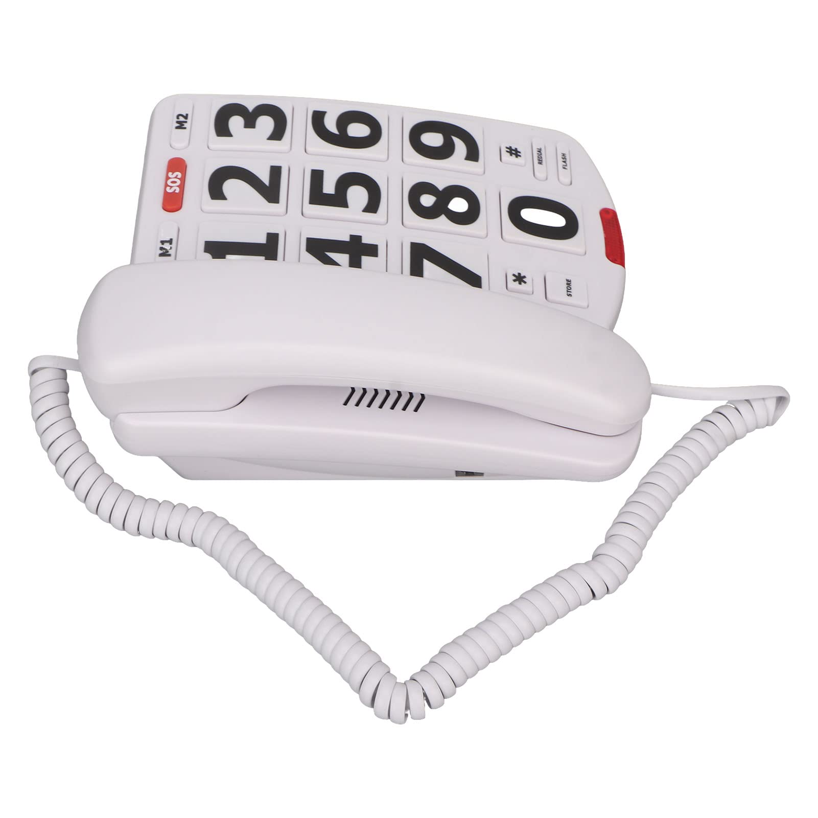 Telefono con Tasti Grandi con Numeri Grandi, Controllo del Volume, Suoneria Molto Alta, Cavo da 9 Piedi.Telefoni Fissi per la Casa per Anziani, Design Classico per la