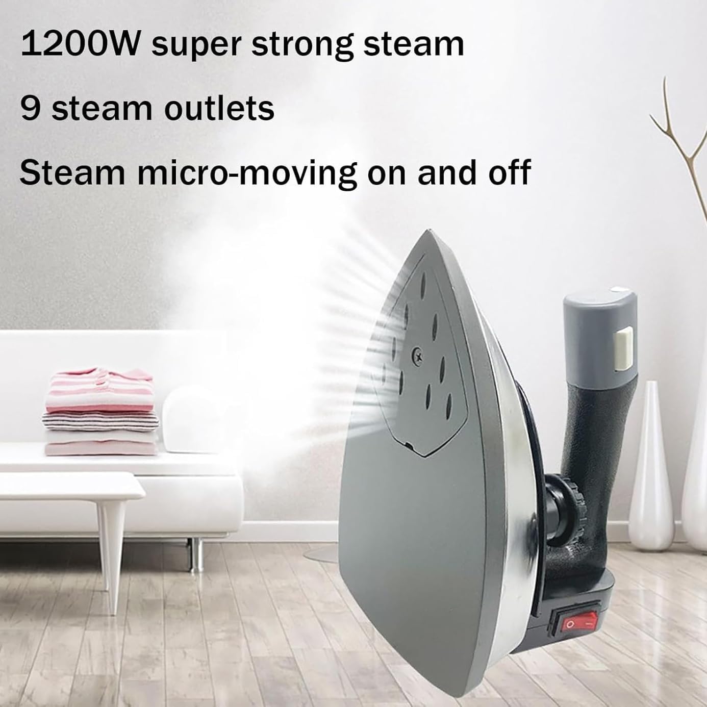 Plancha De Vapor Comercial, Plancha De Vapor Eléctrica Industrial, Con Tanque De Agua De 3L, Temperatura Ajustable De 60~220 ℃, Uso Profesional For Telas Y Ropa
