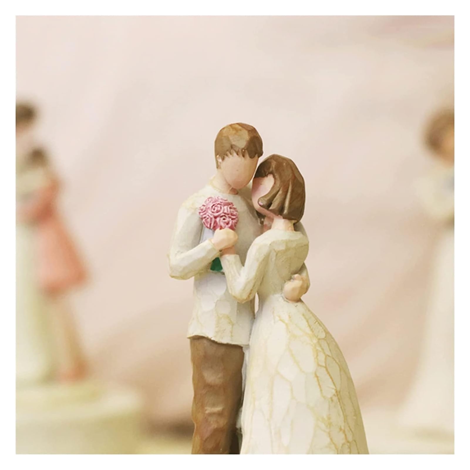 JCAKES Carillon Classica Statua Fatta a Mano Carattere Sky City Music Box Retro Couple Music Box Matrimonio Compleanno San Valentino