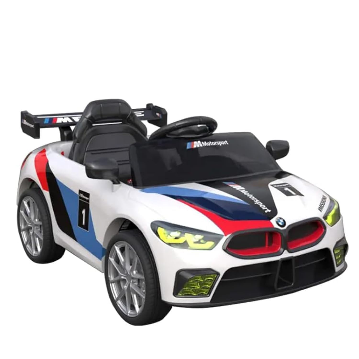 Dorsa 12V BMW Sports Battery Operated Ride on Car for Kids, Kids Car with Music, Sound & Light - Electric Ride for 2 to 5 Years Boy or Girl (White)