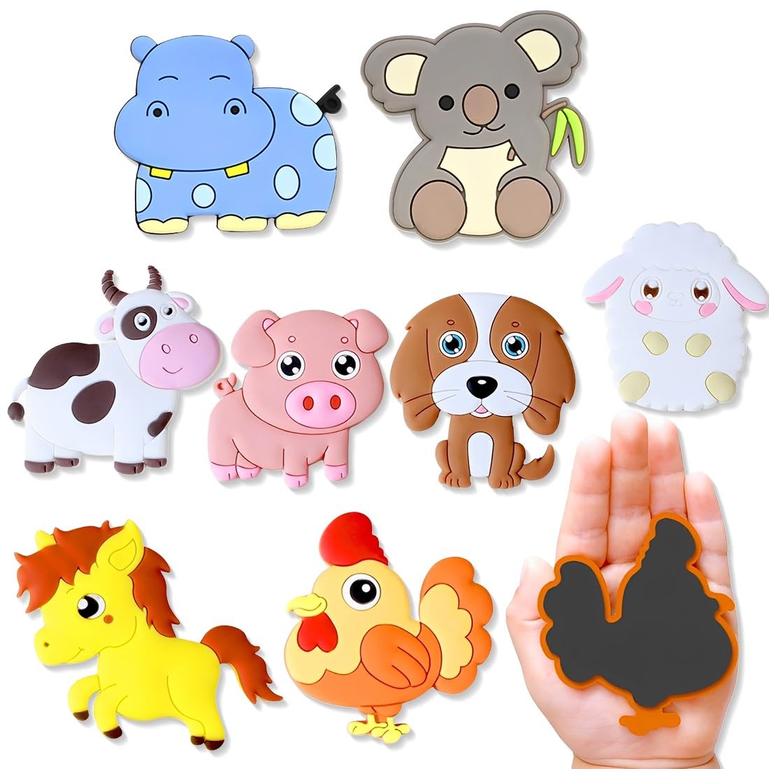 JEYORZY 8 Pcs Magneti da Frigorifero per Bambini, Magneti Bambini 1-3 Anni, Regalo Educativo, Decorazione per Casa, Scuola e Ufficio